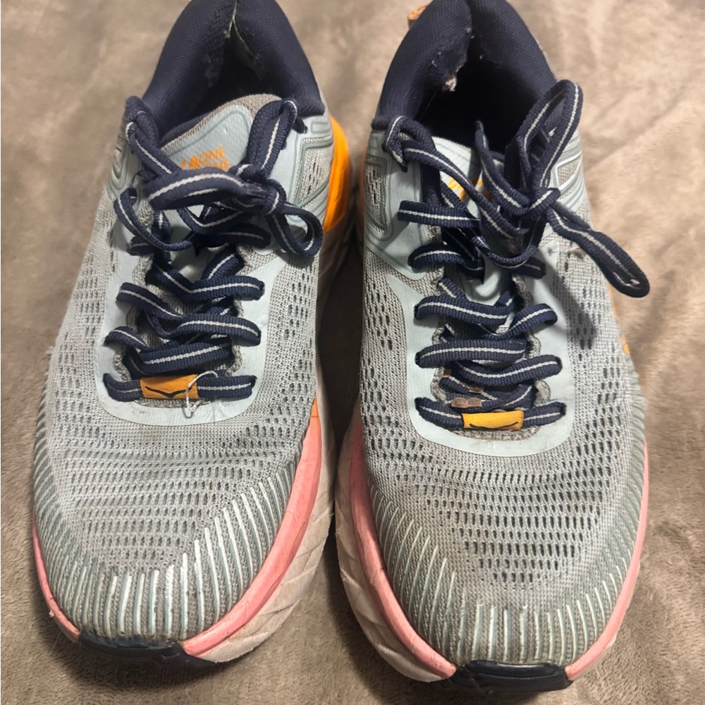Hoka Women's Athletic Shoes - Gray, Pink, and Navy